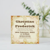 Steampunk結婚, 5.25" x 5.25"招待状 招待状 (スタンド正面)