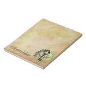 Steampunk翼のある鍵とCog Wheelメモ帳 ノートパッド (回転)