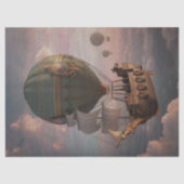 Steampunk船飛んでいるの切り離 薄葉紙 (正面)