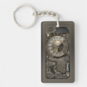 Steampunk装置-回転式のダイヤルの電話 キーホルダー (正面)