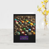 STEAMPUNK誕生日グリーティングカード カード (黄色い花)