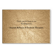 Steampunk金ゴールドレザーテーブルカード テーブルナンバー (裏面)