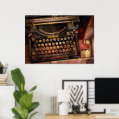 Steampunk – ただの普通のタイプライター ポスター (ホームオフィス)
