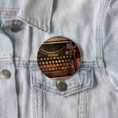 Steampunk -ちょうど通常のタイプライター 缶バッジ (インサイチュ)