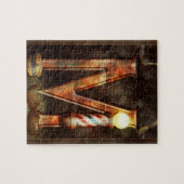 Steampunk -アルファベット髭のため-はMです ジグソーパズル (横)