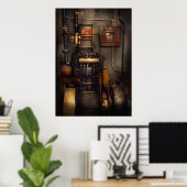Steampunk – エンジンルームに戻る ポスター (ホームオフィス)