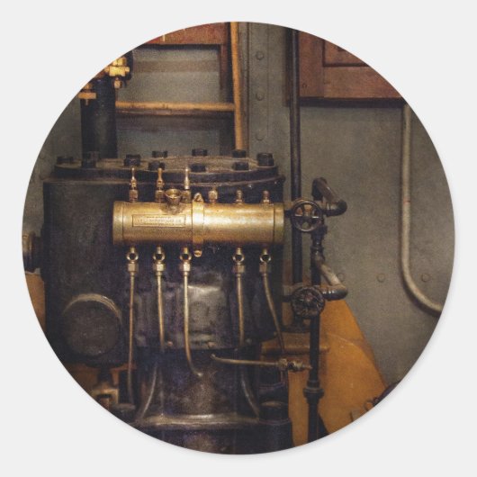 Steampunk – エンジンルームに戻る ラウンドシール (正面)