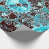 Steampunk,ギア ラッピングペーパー (角)
