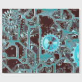 Steampunk,ギア ラッピングペーパー (フラット)