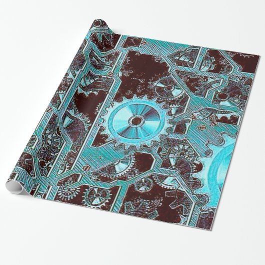 Steampunk,ギア ラッピングペーパー (アンロールド)