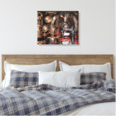 Steampunk – ゲージをチェックする キャンバスプリント (インサイチュ (寝室))