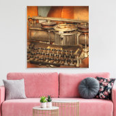 Steampunk – タイピングの歴史 キャンバスプリント (インサイチュ (リビング))