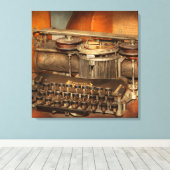 Steampunk – タイピングの歴史 キャンバスプリント (インサイチュ (ウッドフロア))