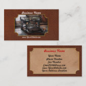 Steampunk -タイプライター-実際に古いタイプライター 名刺 (正面/裏面)