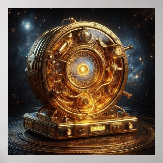 Steampunk、タイムマシン、時間/宇宙/連続体002X ポスター (正面)
