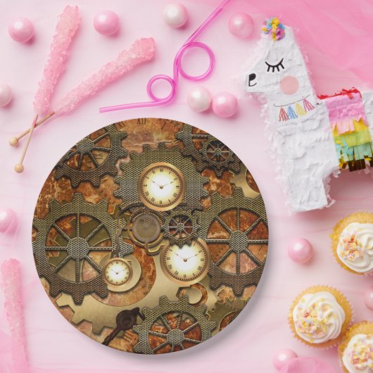 Steampunk ペーパープレート (パーティー)