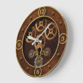Steampunk ラージ壁時計 (傾斜)