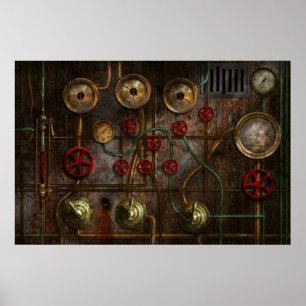 Steampunk -仕事のジッター ポスター