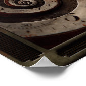 Steampunk -抽象芸術 – 時間が複雑 ポスター (角)