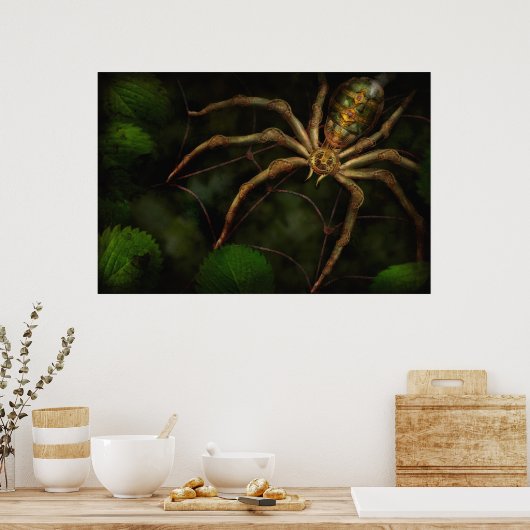 Steampunk – 昆虫 – Arachnia Automata ポスター (キッチン)