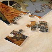 Steampunk、時計およびギア ジグソーパズル (側面)