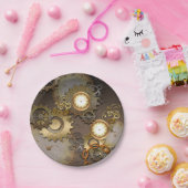 Steampunk、時計およびギア ペーパープレート (パーティー)