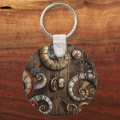 Steampunk – 時計 – タイムマシン キーホルダー (正面)