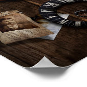 Steampunk – 時計 – タイムマシン ポスター (角)