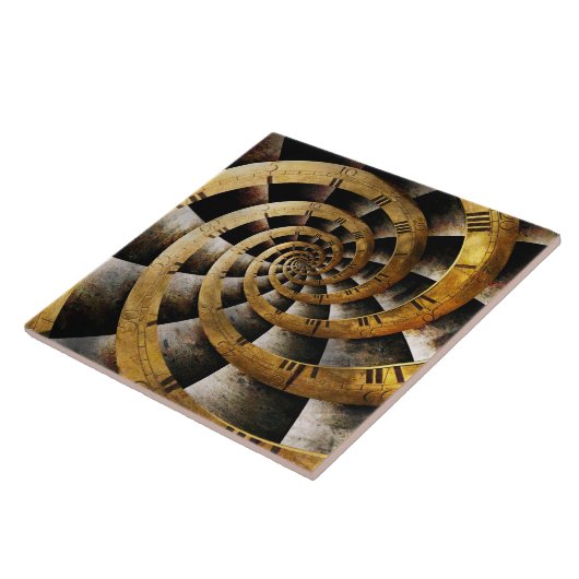 Steampunk -時計-時間の流れ タイル (側面)