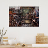 Steampunk – 機械 – すべてのベルと口笛 ポスター (キッチン)