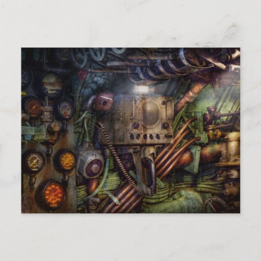 Steampunk – 海軍 – 通信ステーション ポストカード (正面)