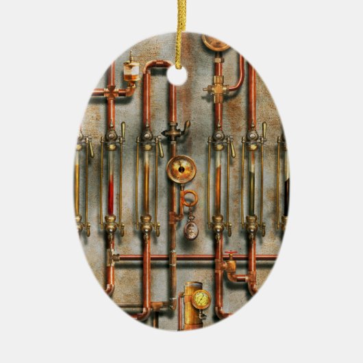 Steampunk – 潤滑マニホールド セラミックオーナメント (正面)