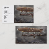 Steampunk -軟式小型飛行船-飛行船Maximus 名刺 (正面/裏面)