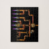 Steampunk -配管- （ユダヤ教）メノラーをつけること ジグソーパズル (縦)