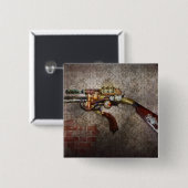 Steampunk -銃-サイドスロー 缶バッジ (正面&裏面)