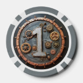 Steampunk $1トランプのポーカーチップ:メカニカルベット ポーカーチップ (裏面)