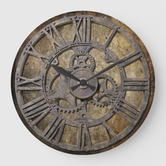 Steampunk 1 ラージ壁時計 (正面)