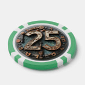 Steampunk $25トランプのポーカーチップ:機械的な運命 ポーカーチップ (シングル)