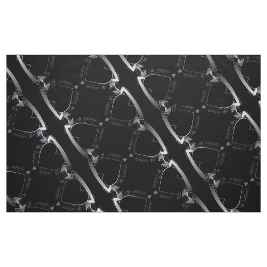 Steampunk 3Dブラックハートシリーズ ファブリック (ファットクウォーター)