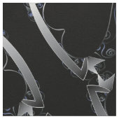 Steampunk 3Dブラックハートシリーズ ファブリック (クローズアップ)