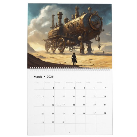 Steampunk Adventures Calendar カレンダー (3月 2026)
