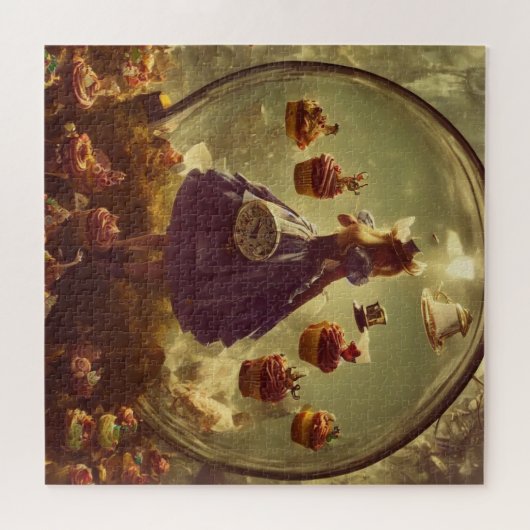 Steampunk AliceとCupcakes AIが生み出したアート ジグソーパズル (横)