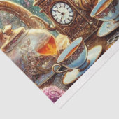 Steampunk Alice and White Rabbit Teatime Decoupage 薄葉紙 (詳細)