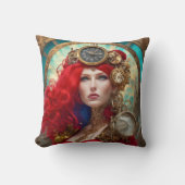 Steampunk Allure装飾用クッション16インチx 16インチ クッション (正面)