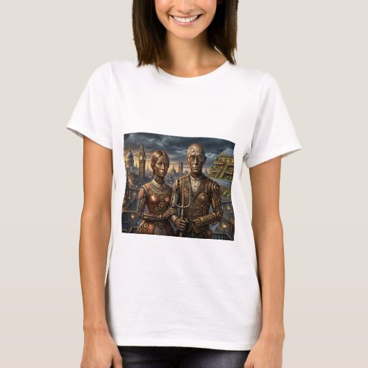 Steampunk American Gothic: London - Ladies T-Shirt Tシャツ (正面)