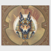 Steampunk Anubis Fox Portrait ラッピングペーパー (フラット)