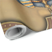 Steampunk Anubis Fox Portrait ラッピングペーパー (ロールコーナー)