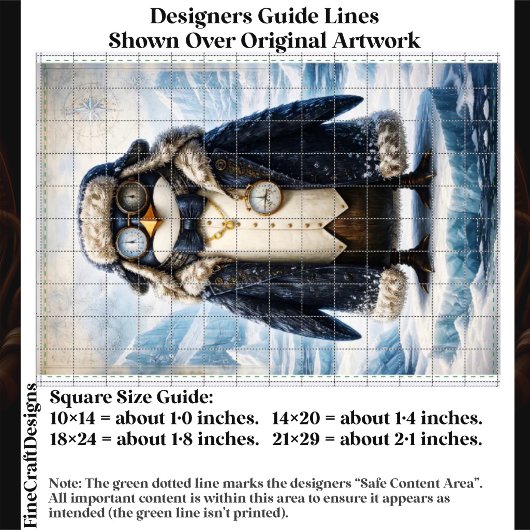 Steampunk Arctic Explorer Penguin FG3 Decoupage 薄葉紙