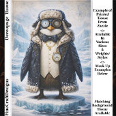 Steampunk Arctic Explorer Penguin FG3 Decoupage 薄葉紙