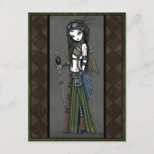 Steampunk Aviatrix妖精はがき「Cloud Burst」 ポストカード